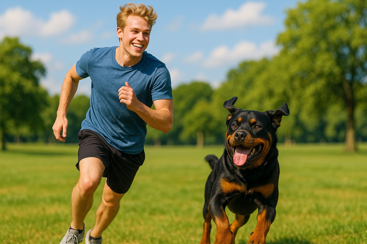 younger blond guy, more activ